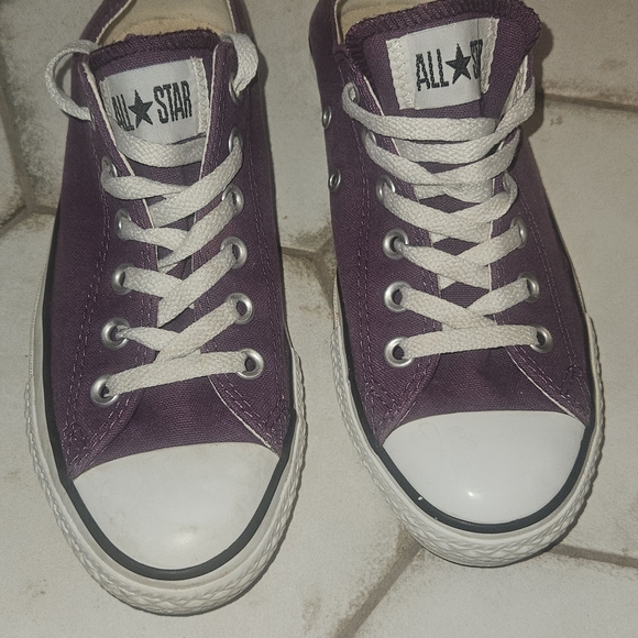 Purple Converse Low-Top All-Star Sneakers - Picture 1 of 3